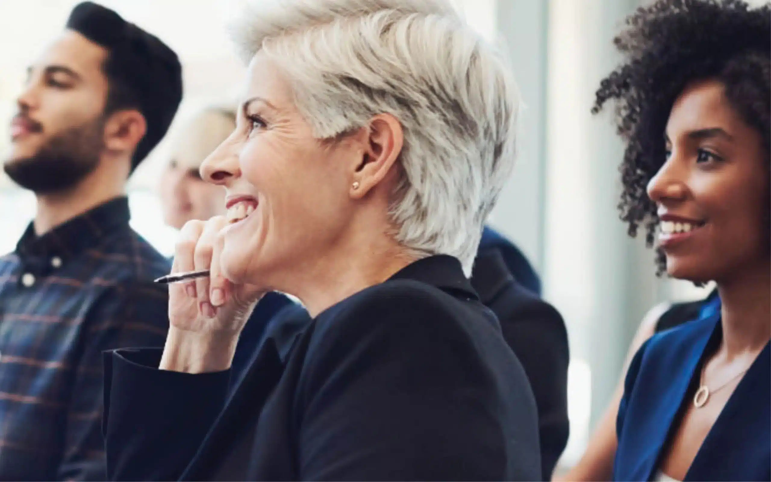 Diverse adults attending a conference