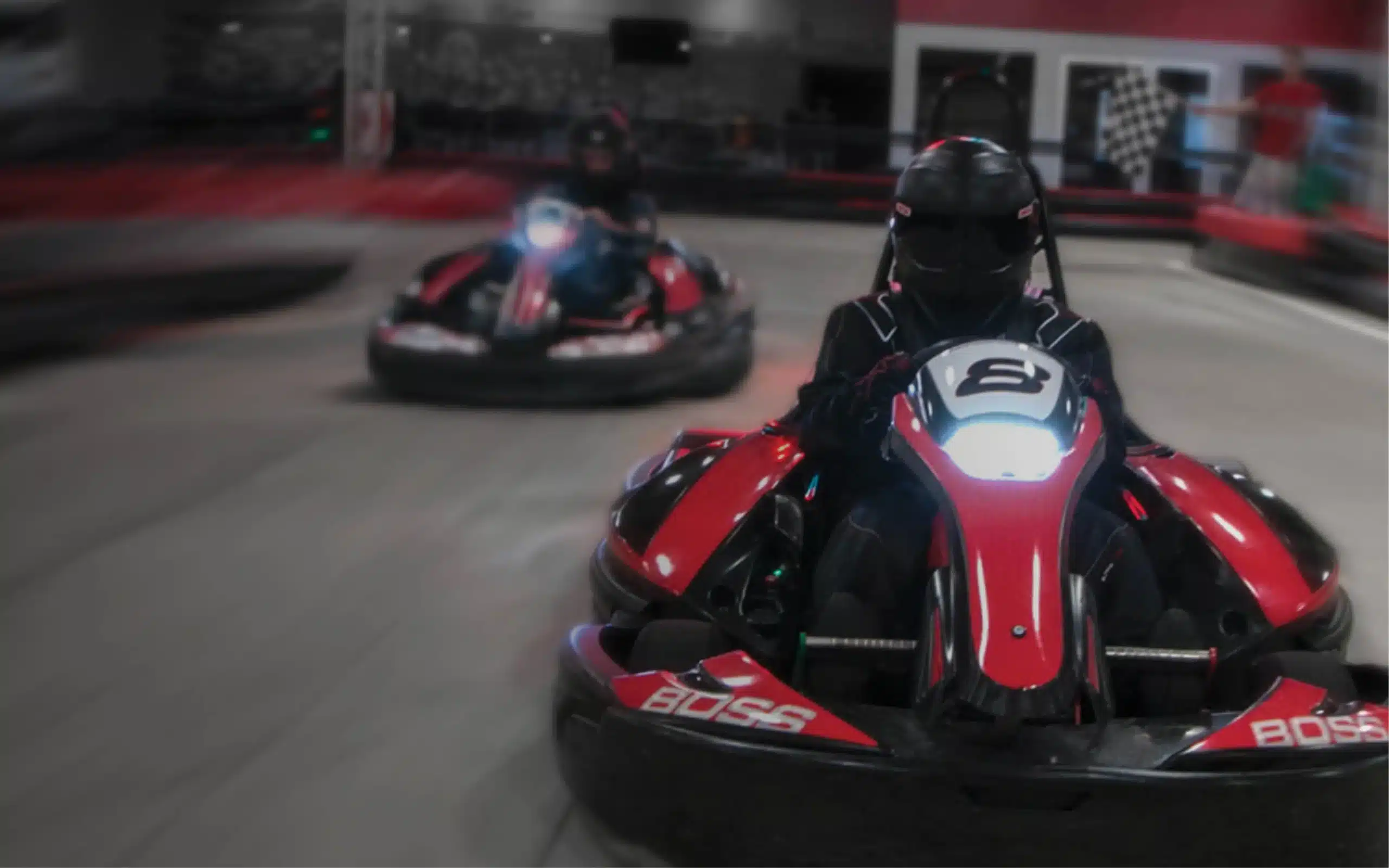 go karts at Boss Pro Karting in the Aerozone